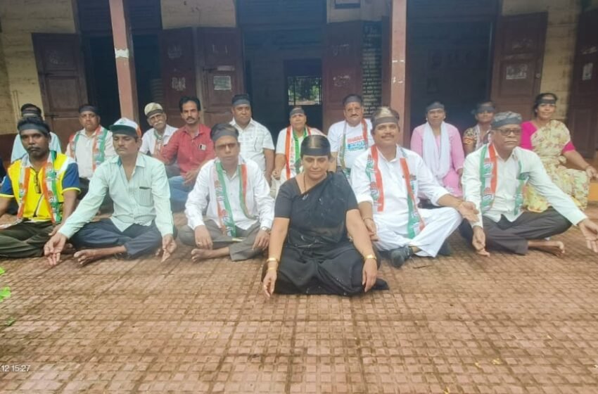 भाजपा विरोधात जिल्हा काॕग्रेसचे रत्नागिरीत मौन आंदोलन