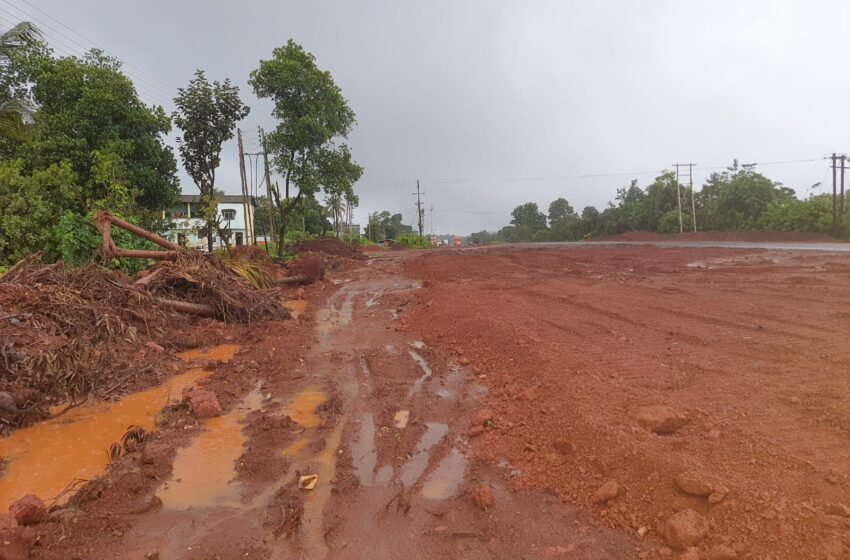 पालीत ऐन गणेशोत्सवात नागपूर महामार्ग चौपदरीकरण कामांमुळे घराकडे जाण्याचे मार्ग बंद
