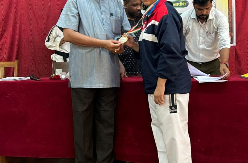  सई संदेश सावंत हिला आंतरमहाविदयालयीन विभागीय तायक्वांदो स्पर्धेत सुवर्णपदक