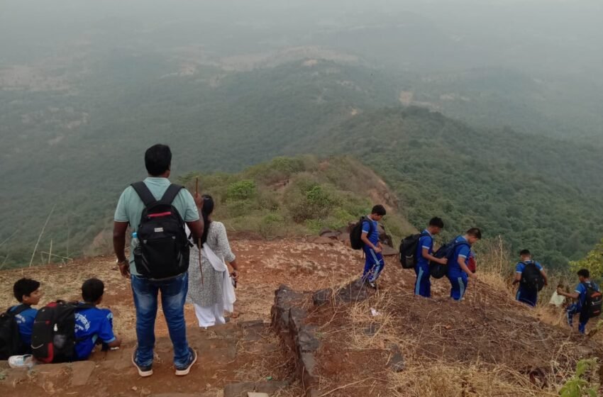 विद्यार्थ्यांचे साहस; 10 कि.मी.चा चढाव केला सर
