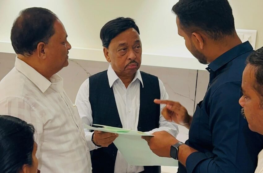  रत्नागिरी मनसे पदाधिकाऱ्यांनी खासदार मा.नारायणराव राणे यांची घेतली सदिच्छा भेट,केली महत्वपूर्ण मागणी