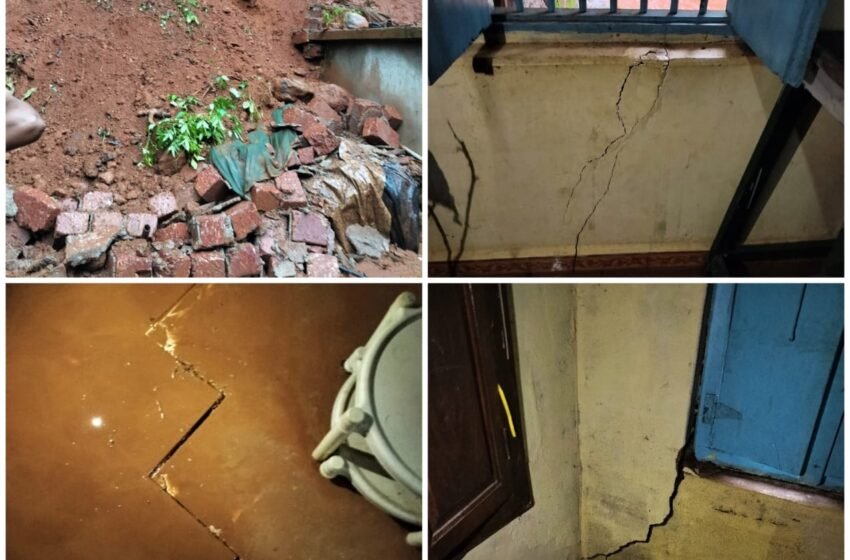  संगमेश्वरातील सोनगिरीत भूस्खलन, घरावर दरड कोसळून लाखोंचे नुकसान
