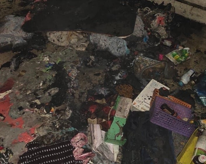 रत्नागिरी कोकण नगर येथे घराला आग
