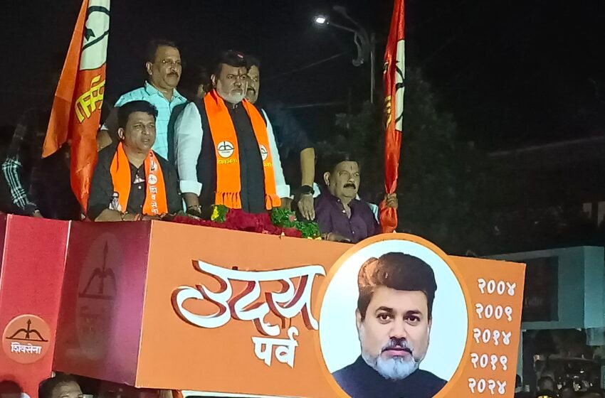 रत्नागिरीत उद्योगमंत्री उदय सामंत यांची जंगी मिरवणूक