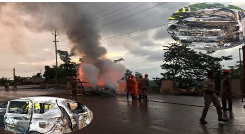  कारला लागलेल्या आगीत उरण मधील आख्ख कुटुंब थोडक्यात बचावलं