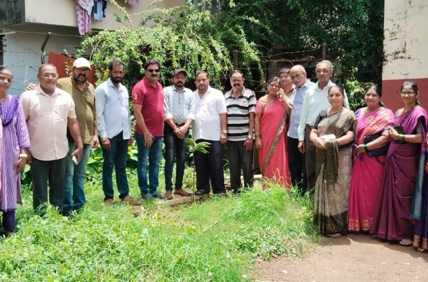  पर्यावरण दिनानिमित्त पटवर्धन हायस्कूलमध्ये वृक्षारोपण