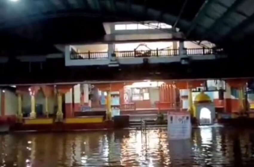 तब्बल ३५ वर्षांनंतर आडिवरे येथील महाकाली मंदिरात पुराचे पाणी