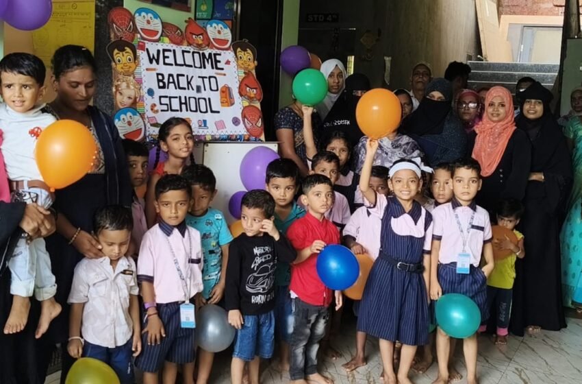 न्यू व्हिजन इंग्लिश मीडियम स्कूल आंबेड बू.शाळेत नवागतांचे उत्साहात स्वागत