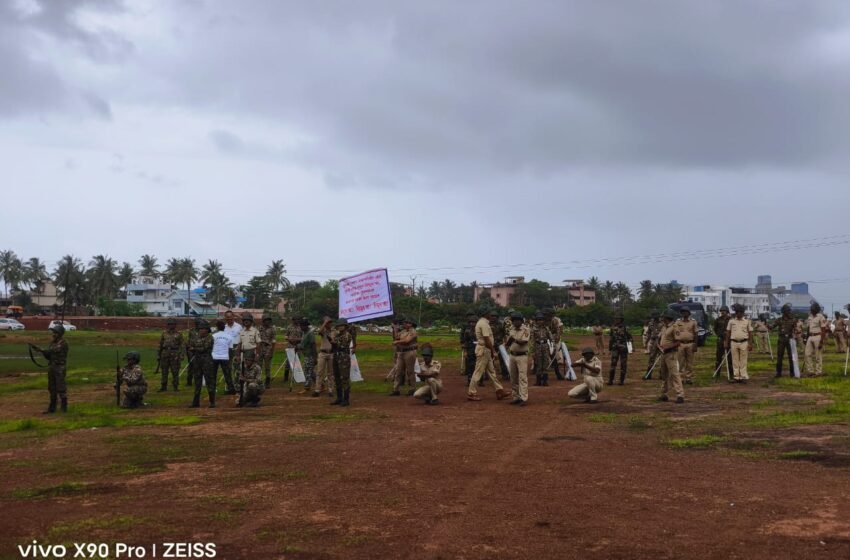  रत्नागिरी पोलिसांकडून दंगा काबू योजनेचा सराव
