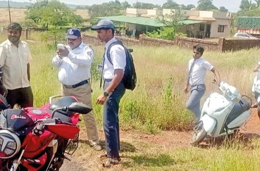 अल्पवयीन दुचाकीस्वारांना पोलिसांचा इंगा