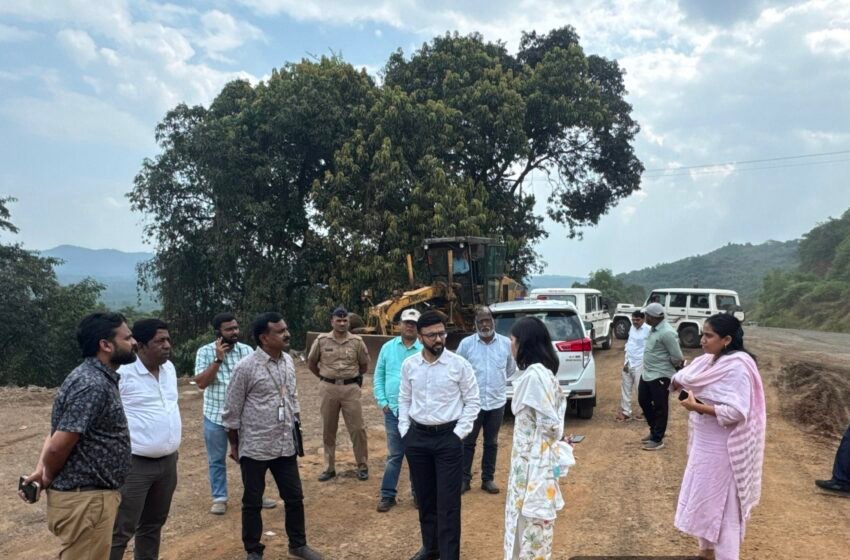  मिऱ्या-नागपूर, मुंबई-गोवा मार्गाच्या कामाचीजिल्हाधिकारी मनुज जिंदल यांनी केली पहाणी