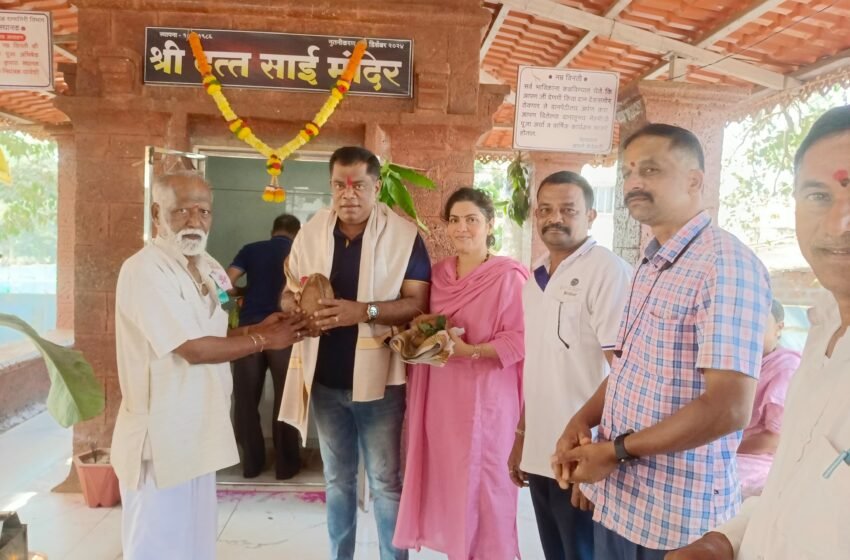  आमदार किरण सामंत यांचा पाली येथील दत्त-साई मंदिरला सपत्नीक भेट