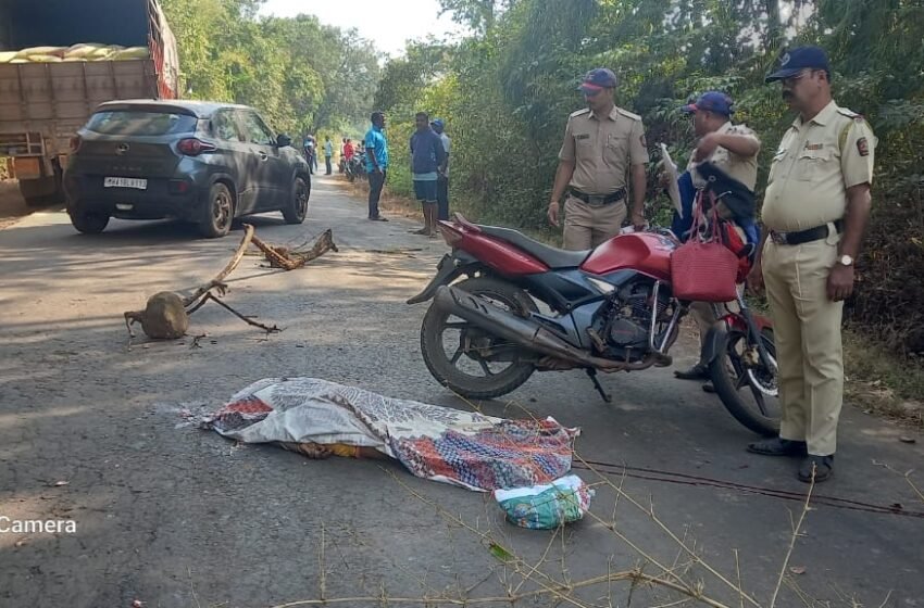  दुचाकीच्या धडकेनंतर ट्रकखाली चिरडून वृद्ध महिलेचा मृत्यू