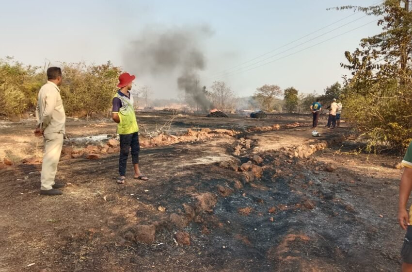  वणवा विझवताना शेतकऱ्याचा होरपळून मृत्यू