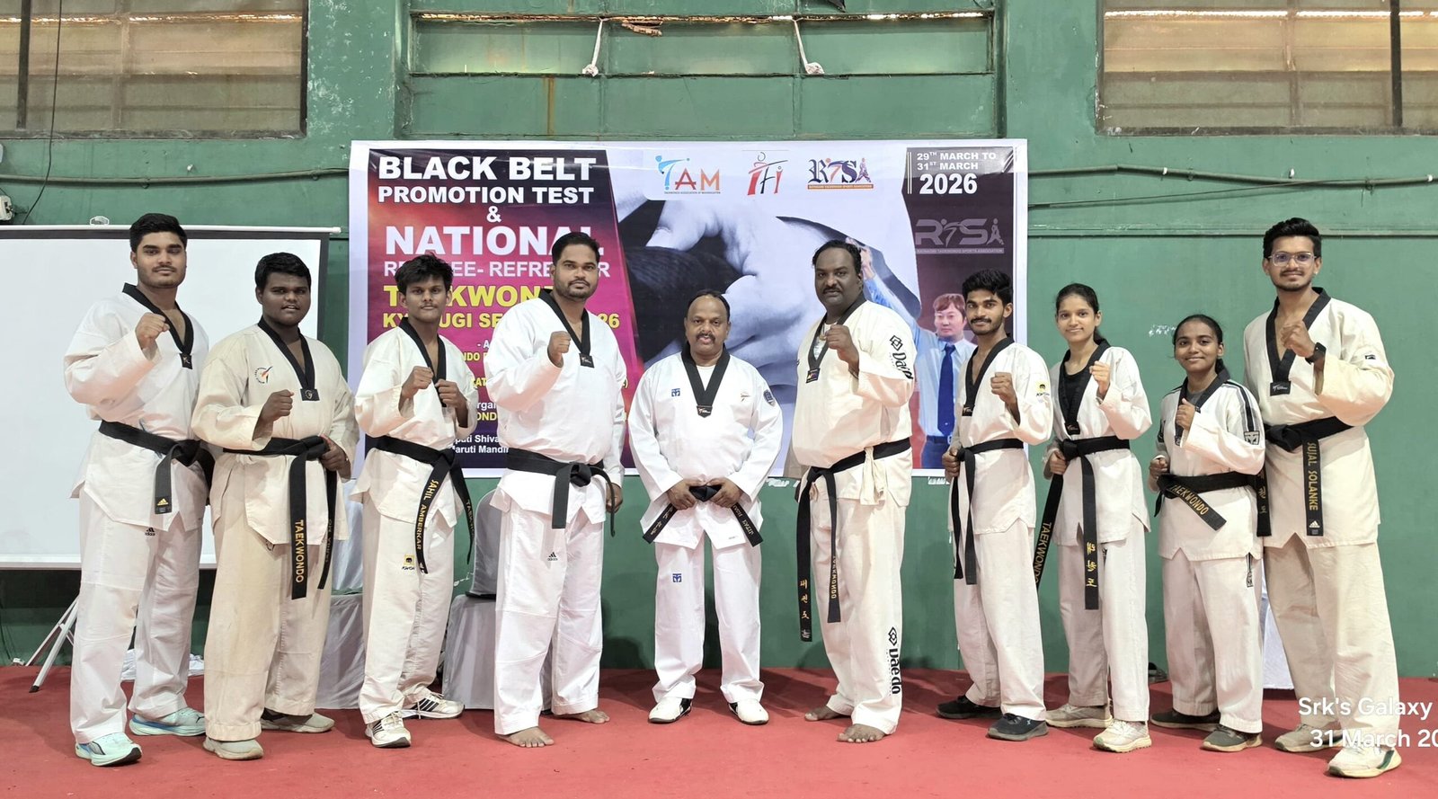 राष्ट्रीय तायक्वॉंदो पंच परीक्षेत एस.आर.के. क्लबचे वर्चस्व