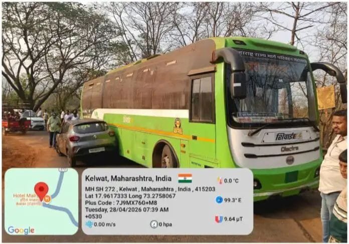 दापोली-बोरिवली ई-बसचा अपघात