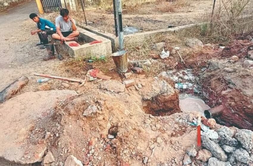  टी.जे. मरीन कंपनीची सांडपाणी पाईपलाईन फुटली ; मुरुगवाडा, मिरकरवाड्याला फटका