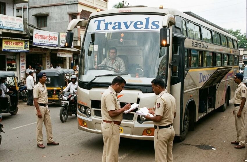  सार्वजनिक रस्त्यावर वाहतुकीला अडथळा; देवरुखात ट्रॅव्हल्स चालकावर गुन्हा