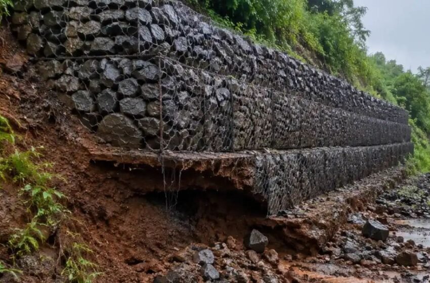  परशुराम घाटातील गॅबियन वॉल धोक्यात