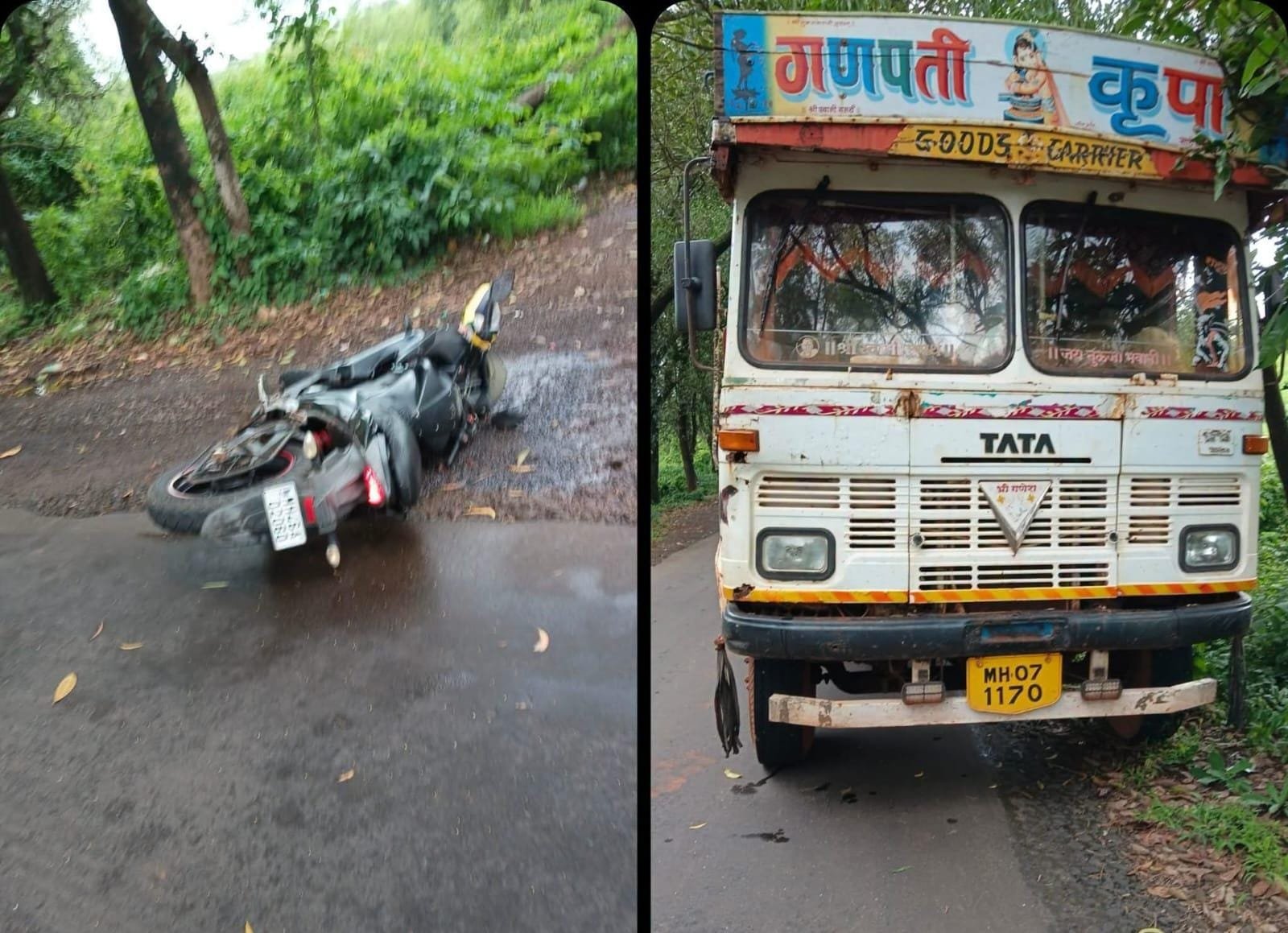 भरधाव ट्रकच्या धडकेत दुचाकीस्वार जागीच ठार