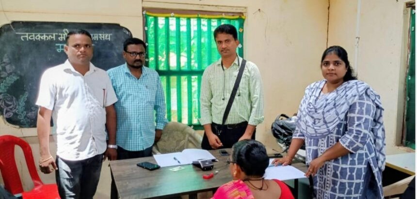 मजगाव येथे नेत्र तपासणी व एनसीएमसी कार्ड शिबीर संपन्न