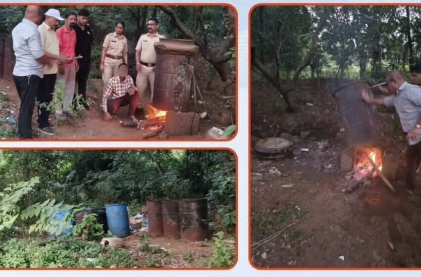  चिपळूण पोलिसांचा वाशिष्ठी नदीकिनारी छापा
